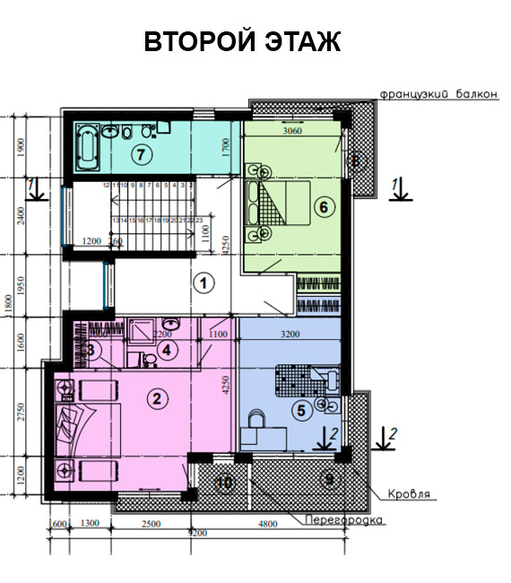ПЛАНИРОВАКА 2 ЭТАЖА