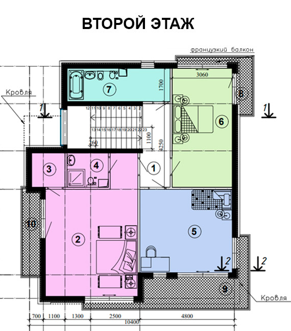 ПЛАНИРОВАКА 2 ЭТАЖА