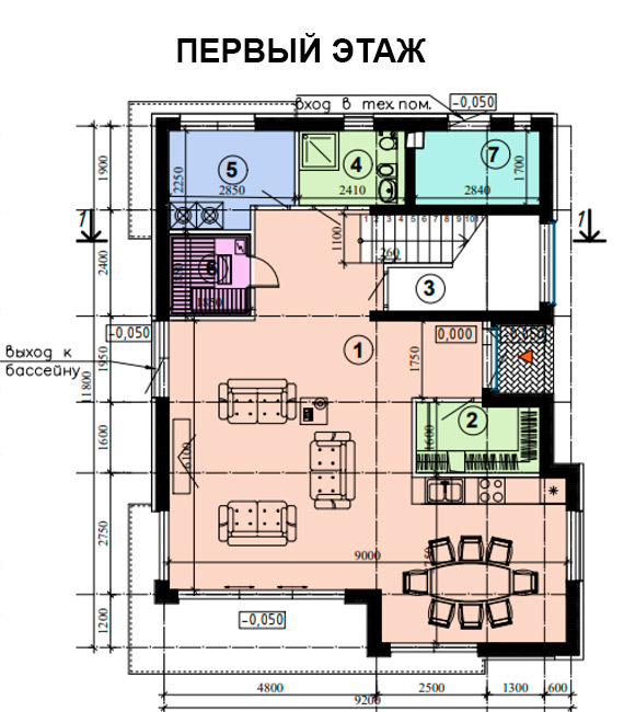 ПЛАНИРОВАКА 1 ЭТАЖА
